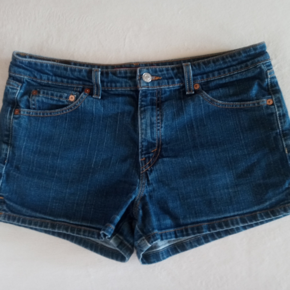 Levi Super Low Stretch Denim Shorts Size 13 Junior